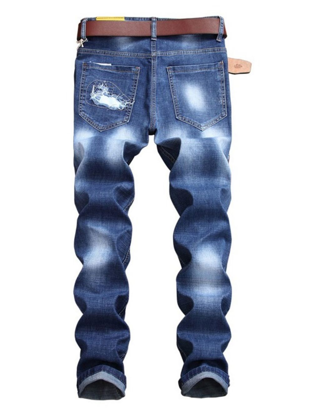 Appliqués Rechte Europese Jeans Met Rits