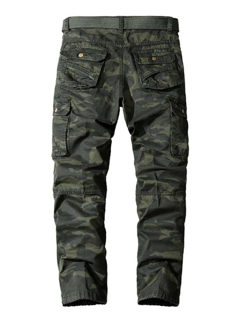 Casual Broek Met Camouflageprint En Halfhoge Taille Met Rits