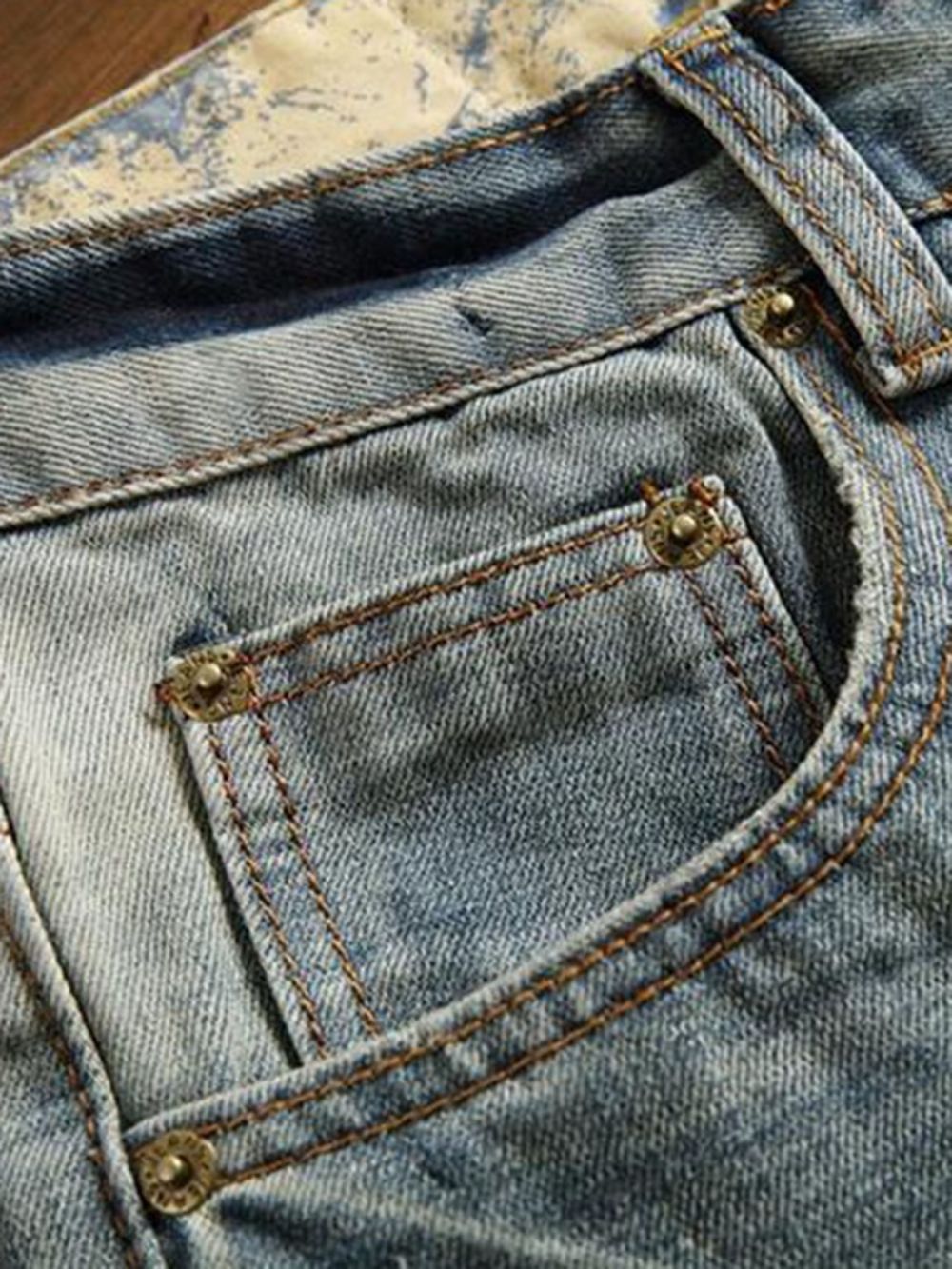 Casual Jeans Heren Met Gaten