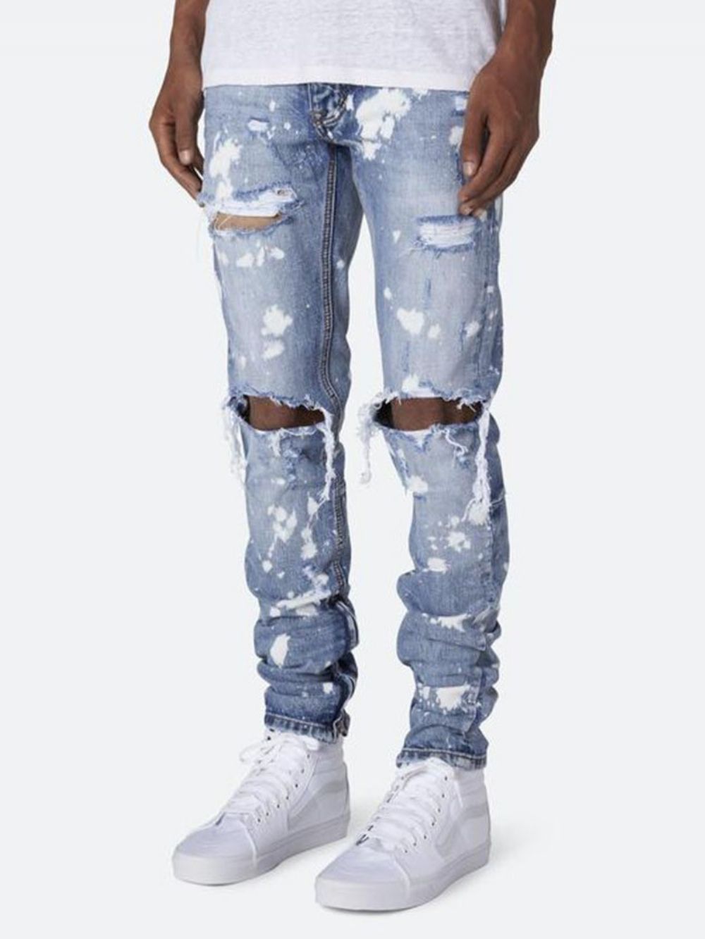 Casual Jeans Heren Met Halfhoge Taille