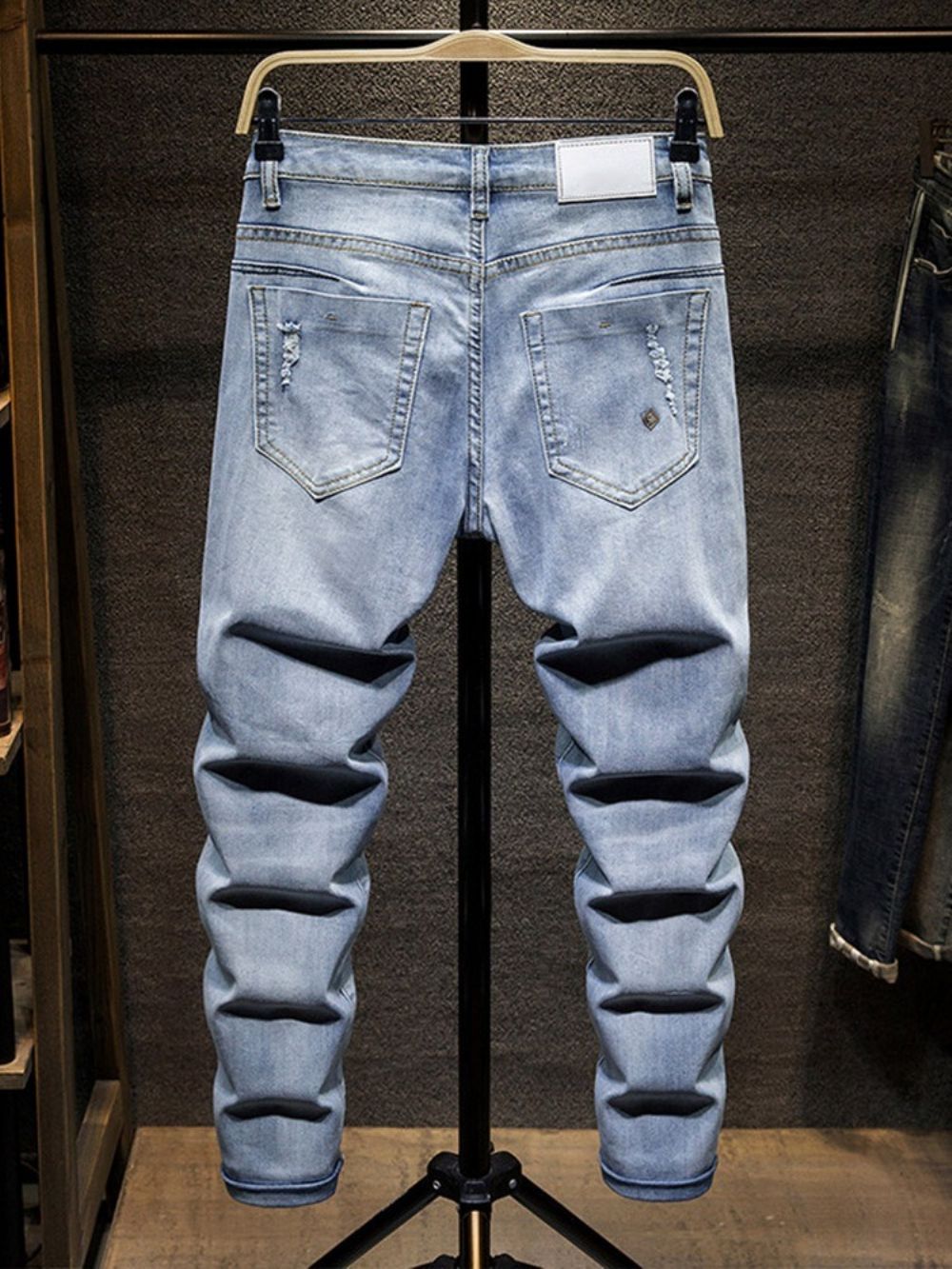 Effen Modieuze Jeans Met Halfhoge Taille