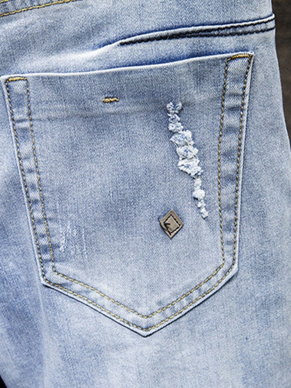 Effen Modieuze Jeans Met Halfhoge Taille