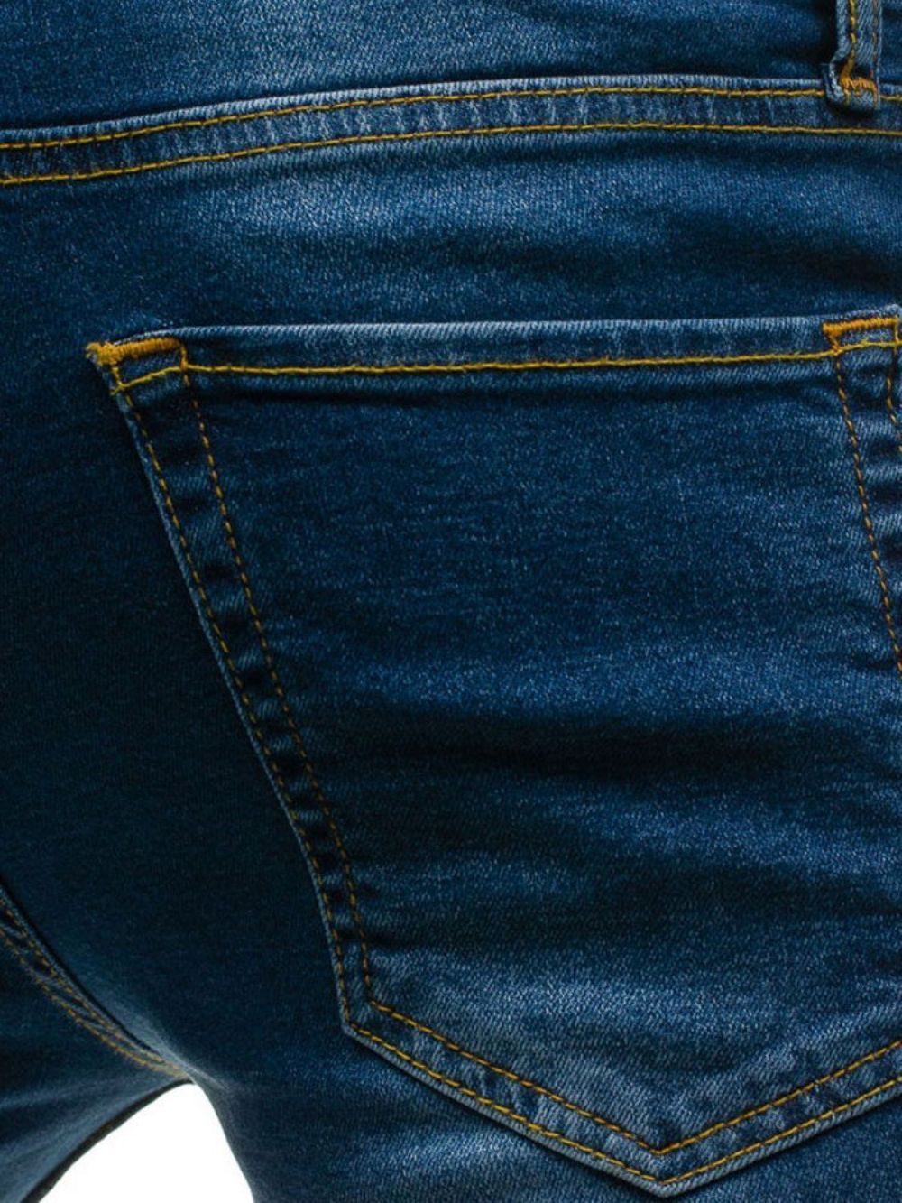 Effen Niet-Elastische Gedragen Casual Gescheurde Jeans Heren