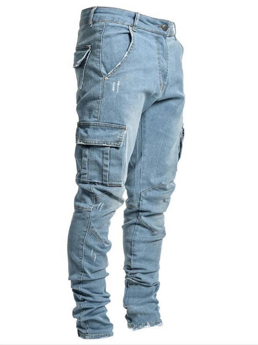 Effen Pocket Potlood Broek Europese Rits Jeans