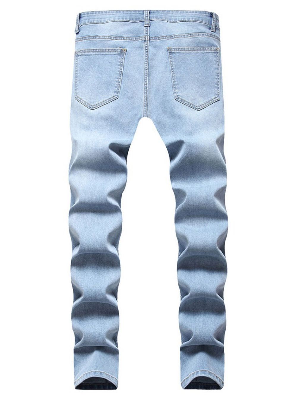 Effen Potloodbroek European Zipper Jeans