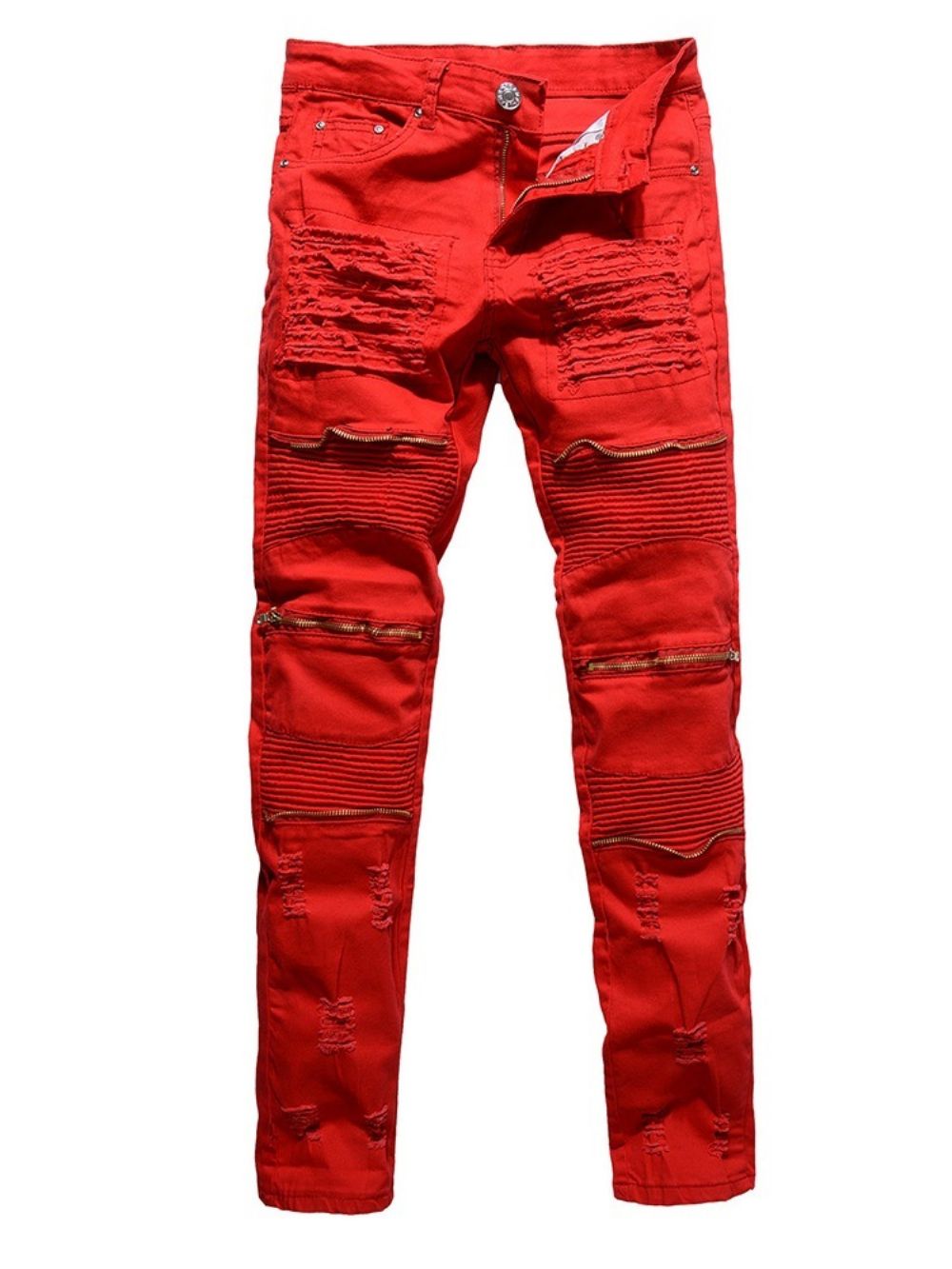 Effen Potloodbroek Europese Jeans Met Rits