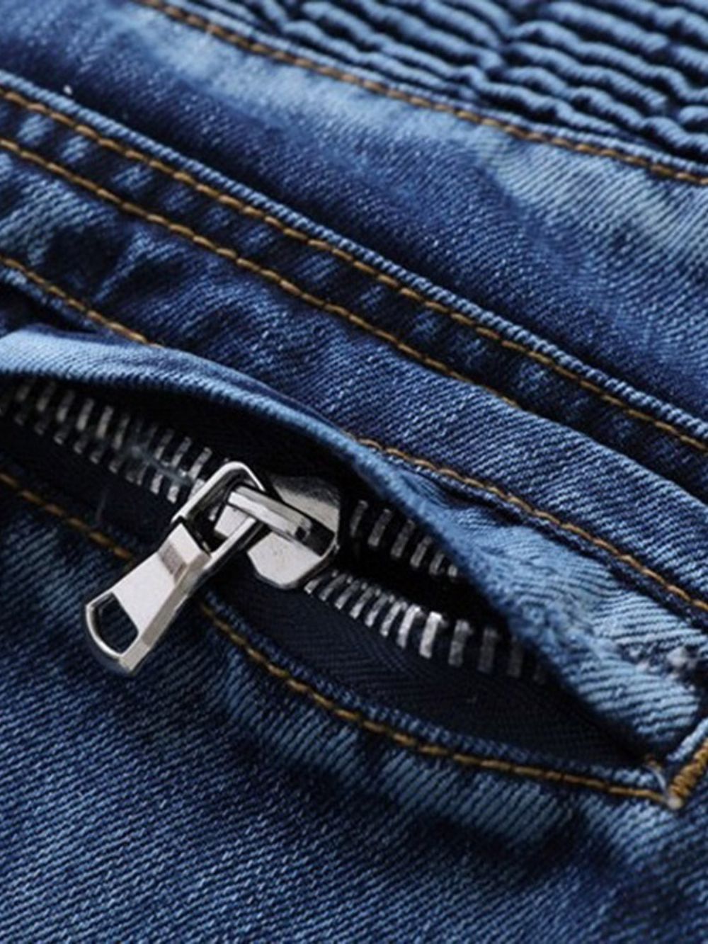 Europese Herenjeans Met Rechte Plooien En Halfhoge Taille