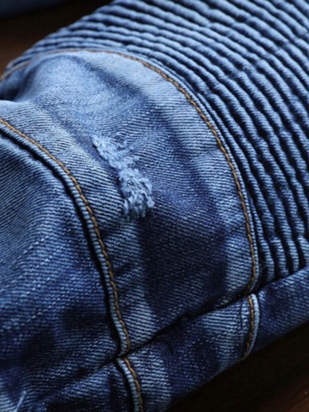 Europese Herenjeans Met Rechte Plooien En Halfhoge Taille