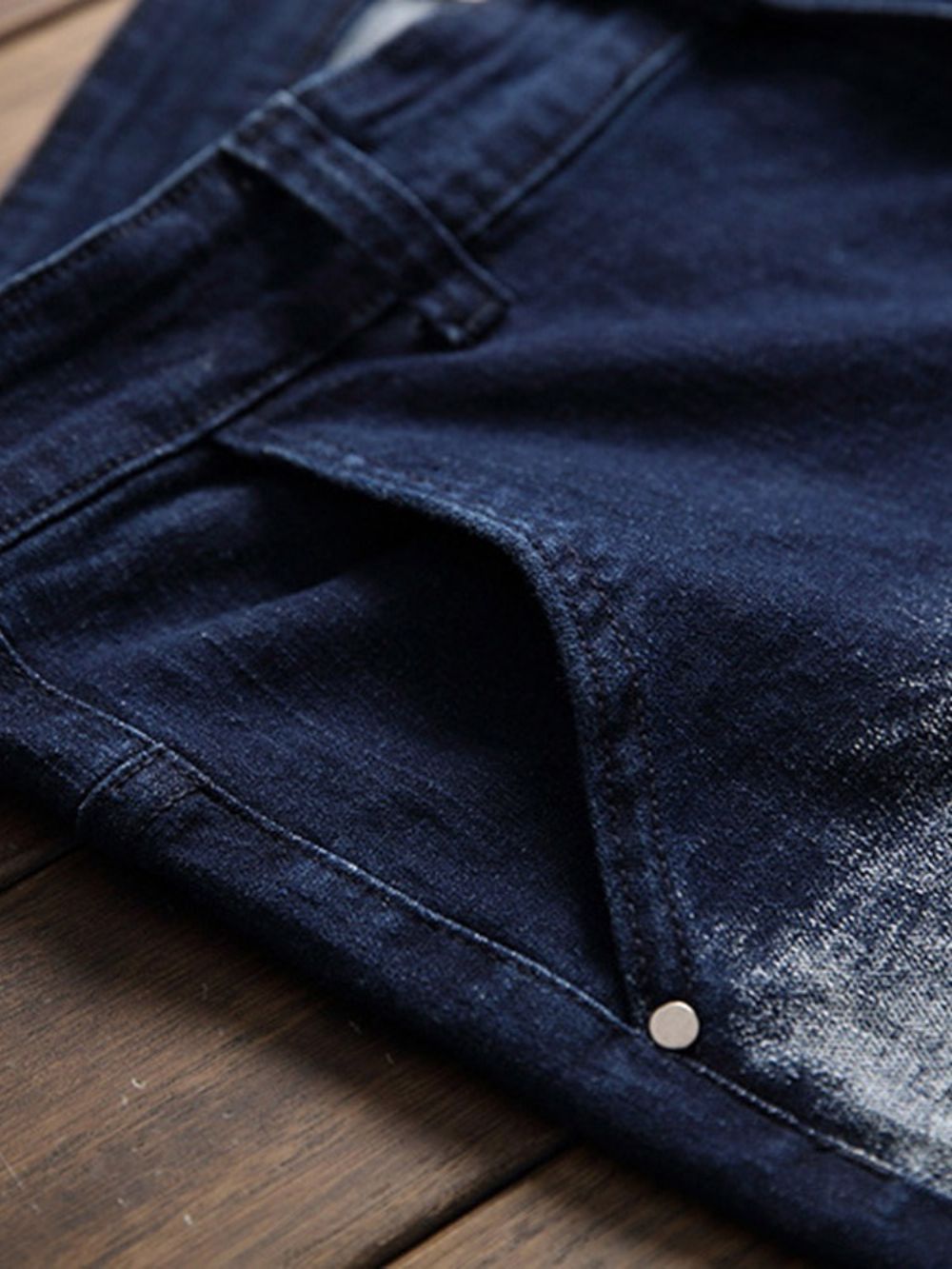 Europese Slanke Jeans Heren Met Rechte Kleurvlakken