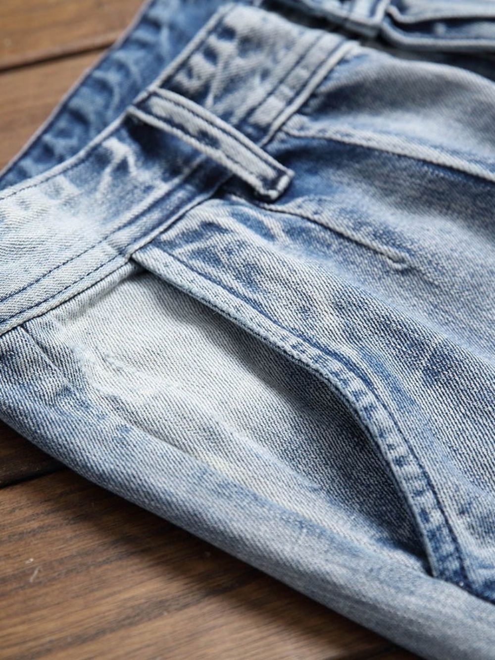 Gat Rechte Ritssluiting Micro-Elastische Casual Herenjeans