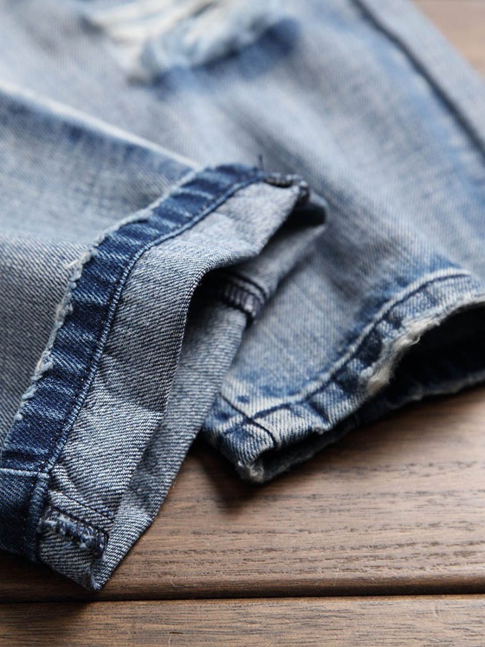 Gat Rechte Ritssluiting Micro-Elastische Casual Herenjeans