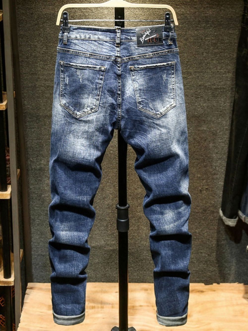 Gedragen Brief Potlood Broek Rits Europese Jeans