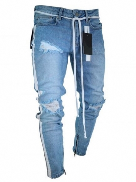 Halfhoge Jeans Heren Met Zak