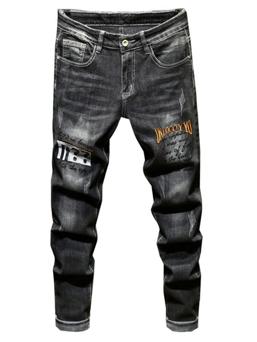 Herenjeans Met Briefzak Met Rits En Halfhoge Taille