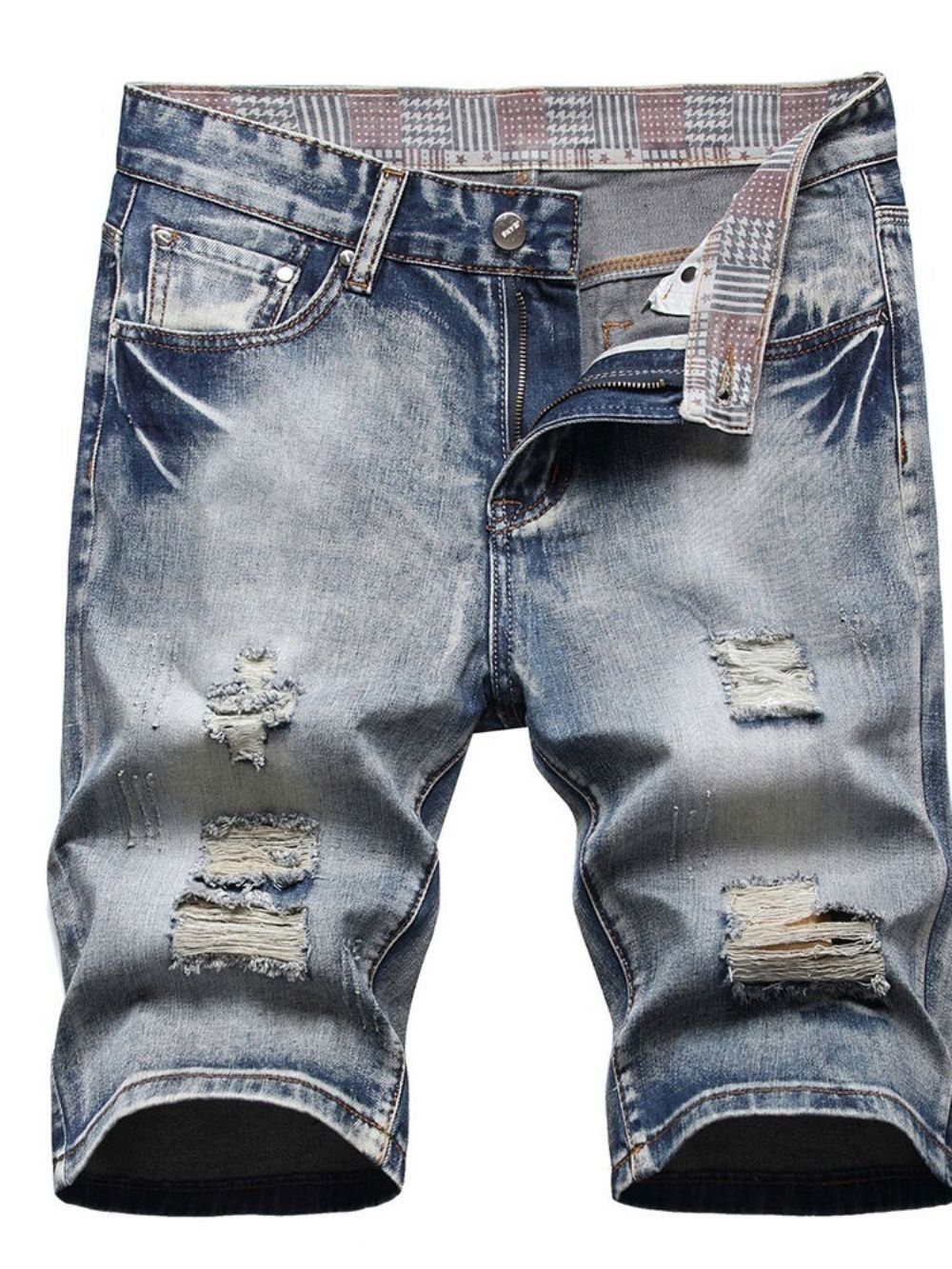 Jeans Met Dunne Rits En Middelhoge Taille