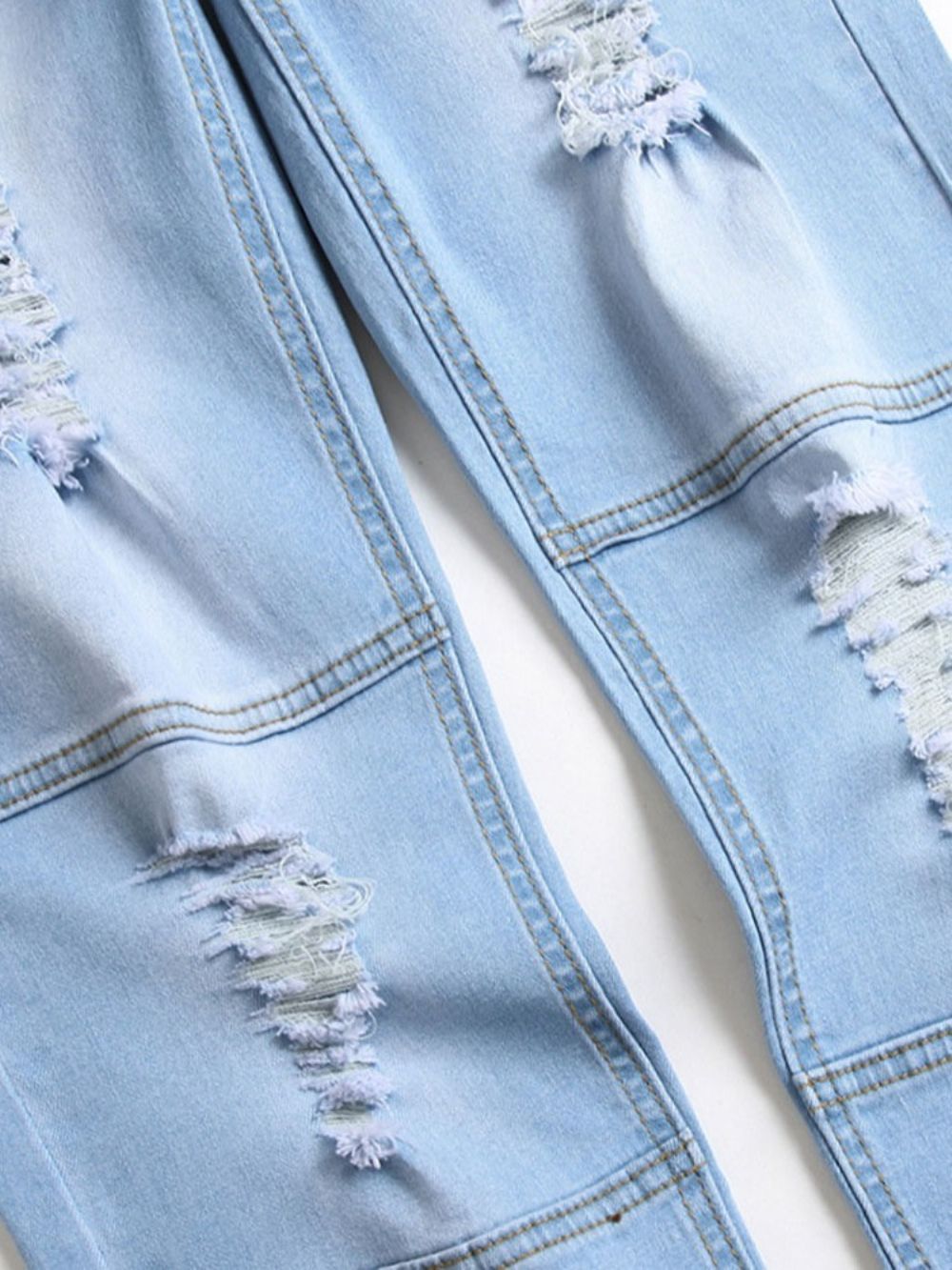 Koreaanse Jeans Met Rechte Opening En Halfhoge Taille