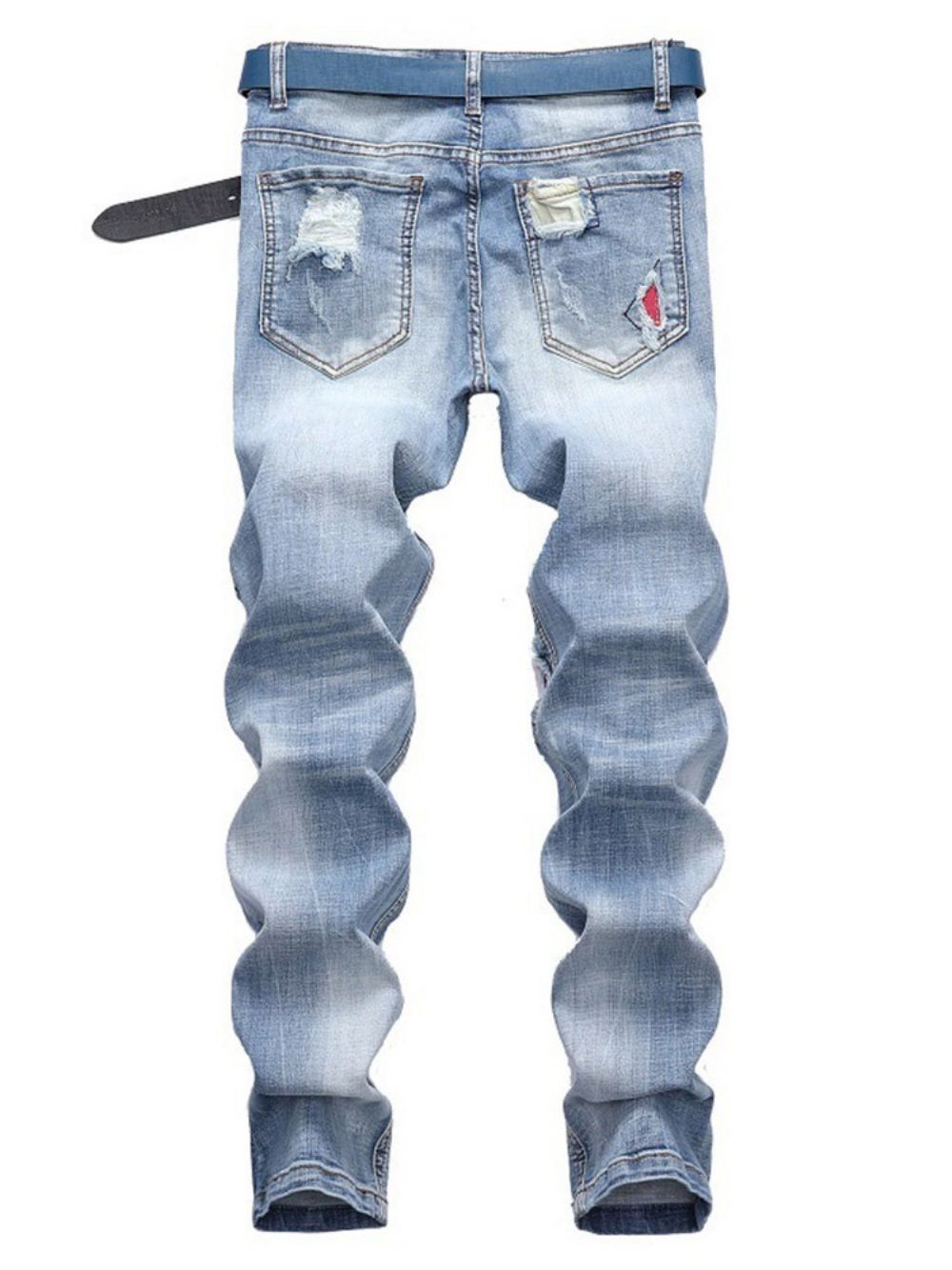 Mode Jeans Heren Met Kleurvlakken En Patchwork