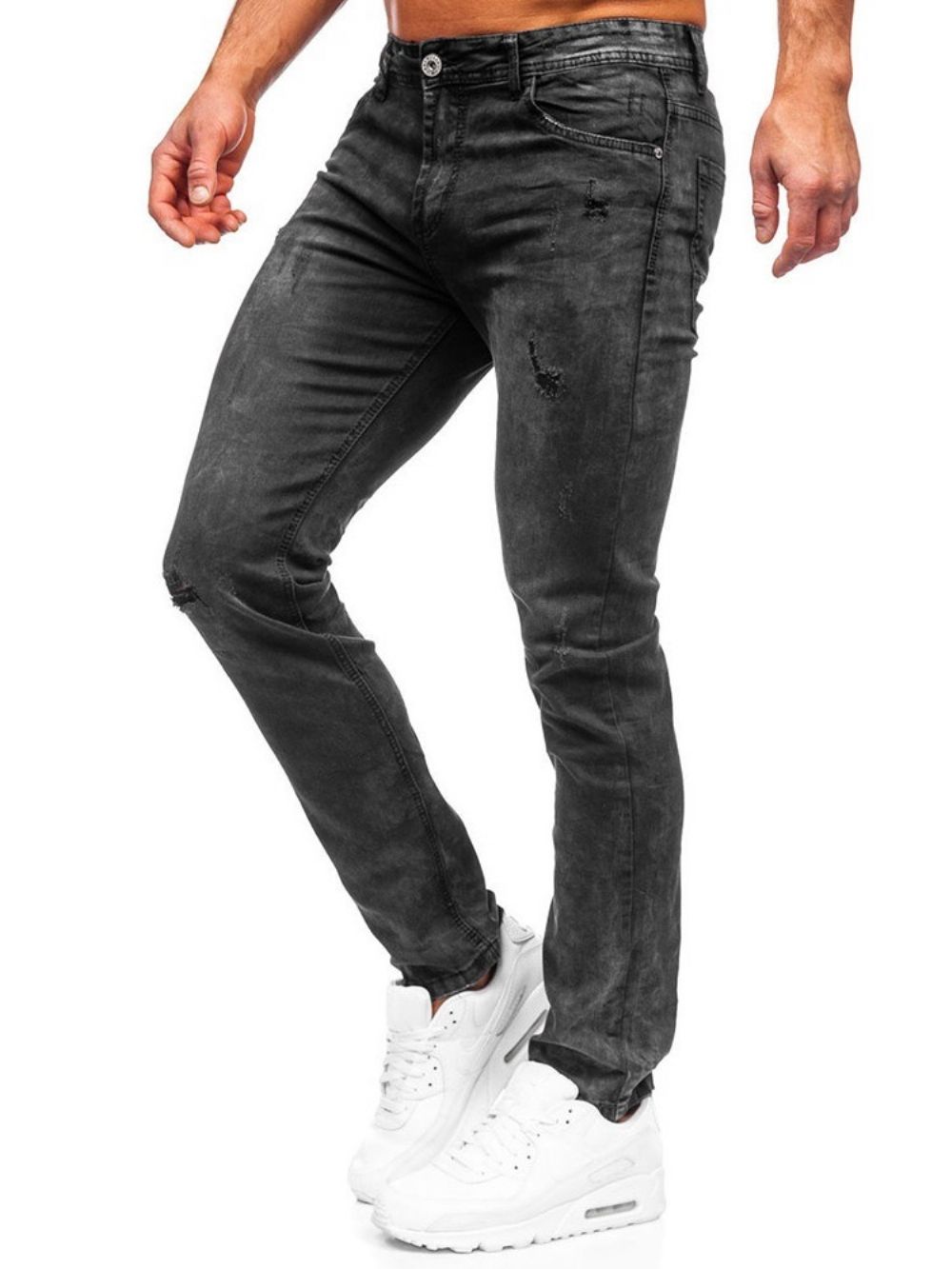 Mode-Jeans Met Kleurblokzak En Rits