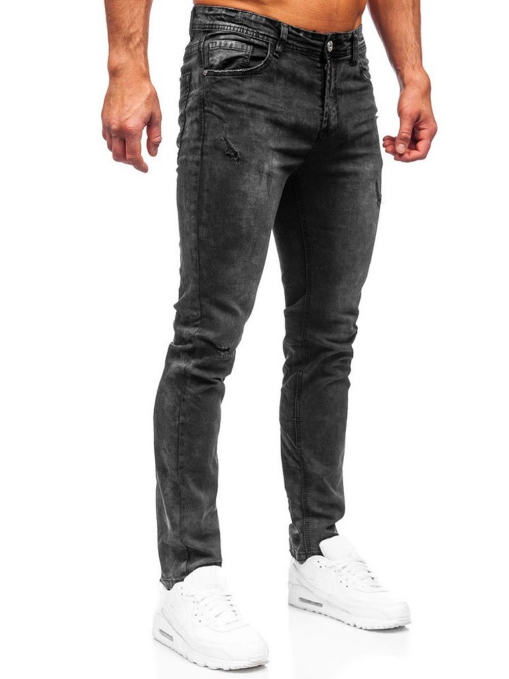 Mode-Jeans Met Kleurblokzak En Rits