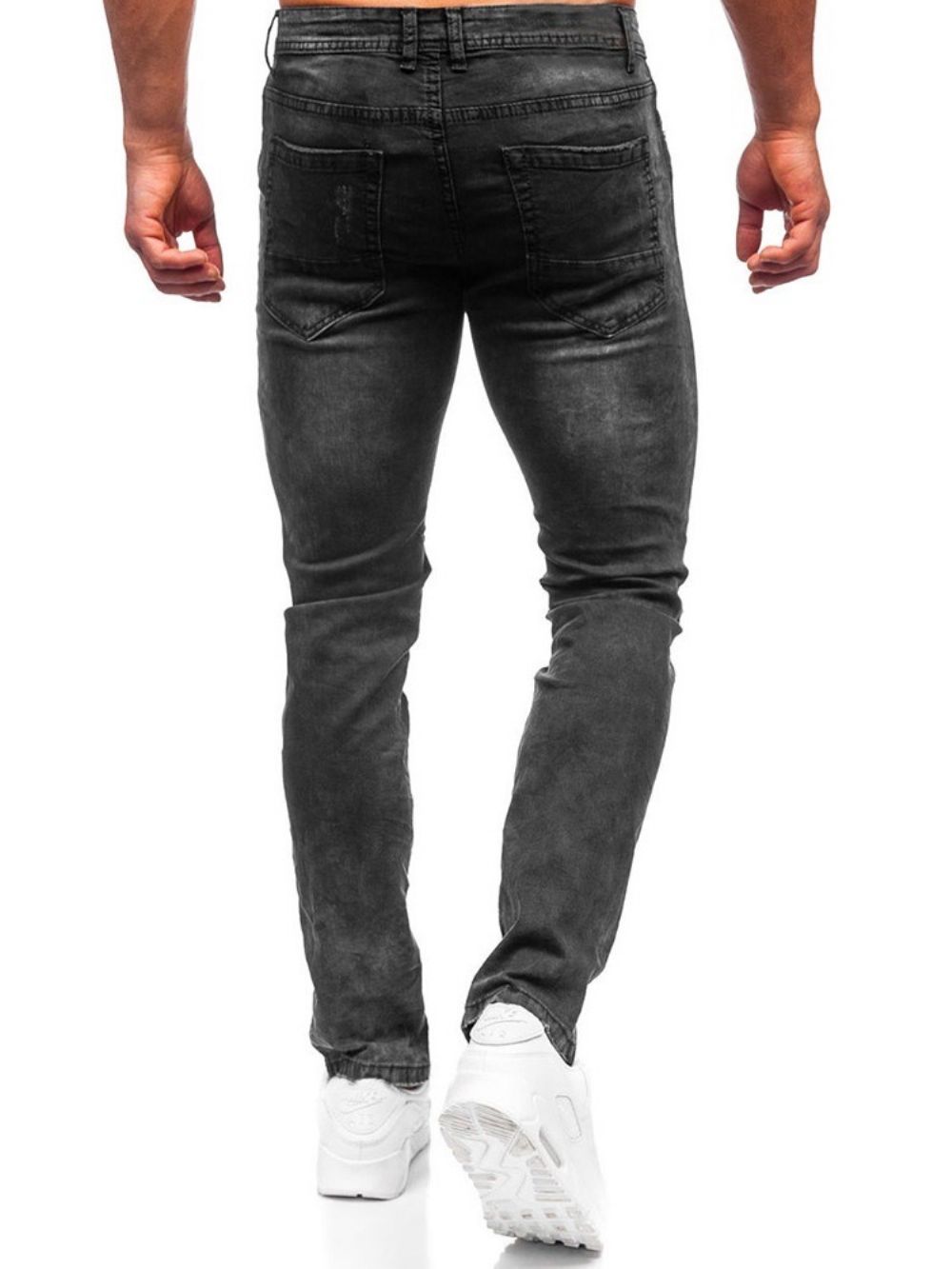 Mode-Jeans Met Kleurblokzak En Rits