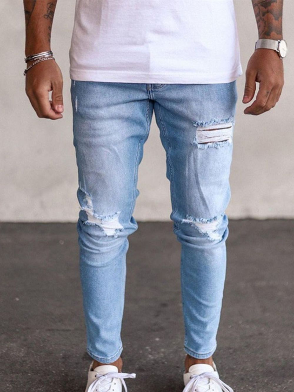 Potlood Broek Gat Casual Europese Rits Jeans