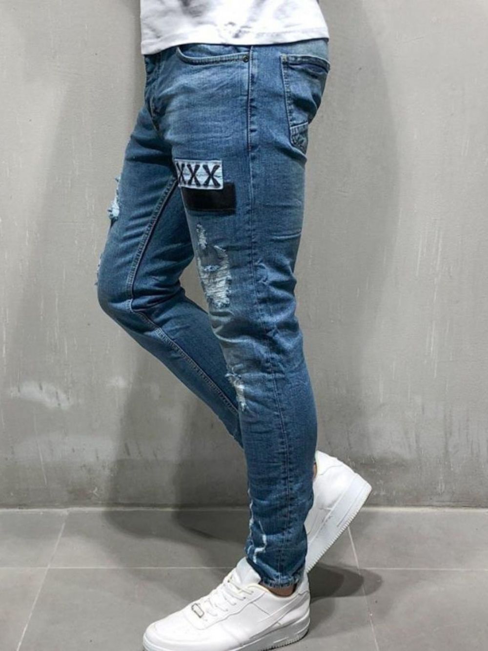 Potlood Broek Gat Rits Europese Jeans