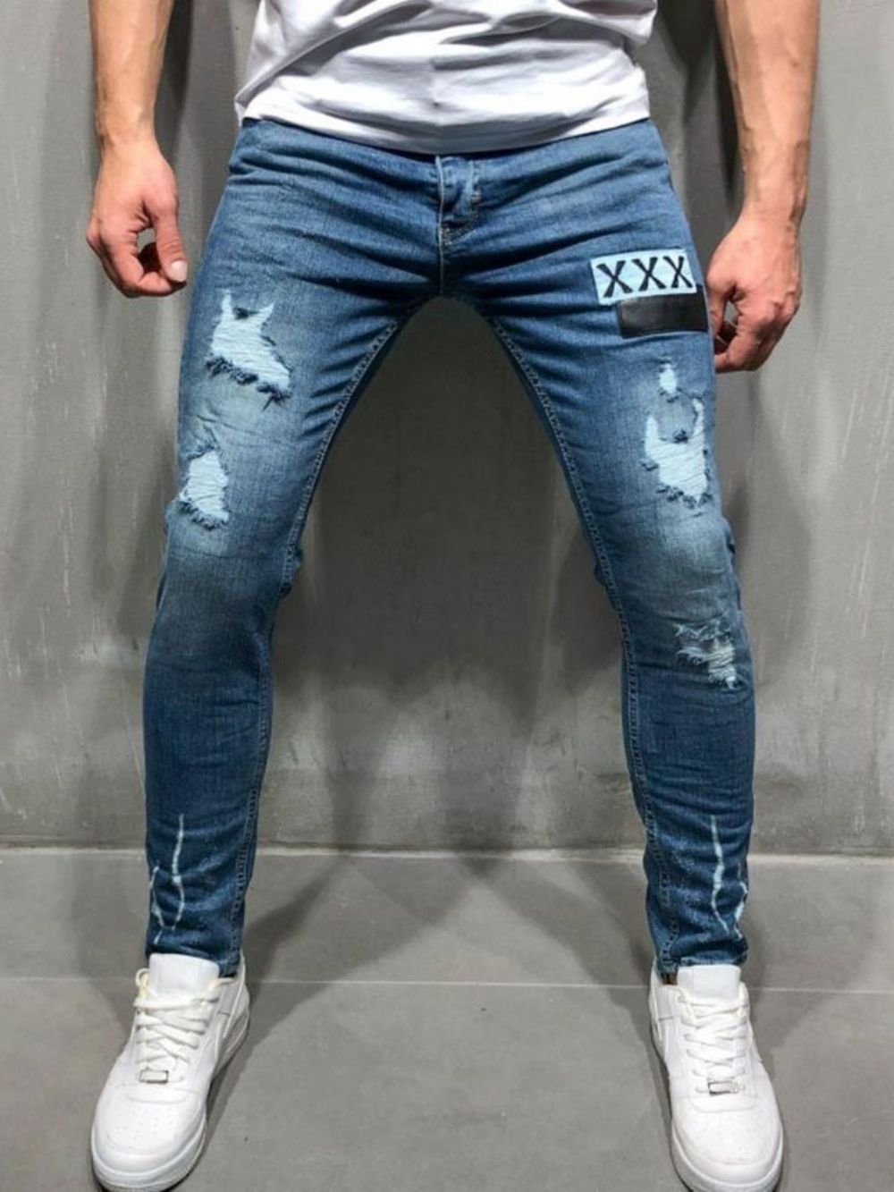 Potlood Broek Gat Rits Europese Jeans