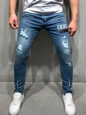 Potlood Broek Gat Rits Europese Jeans