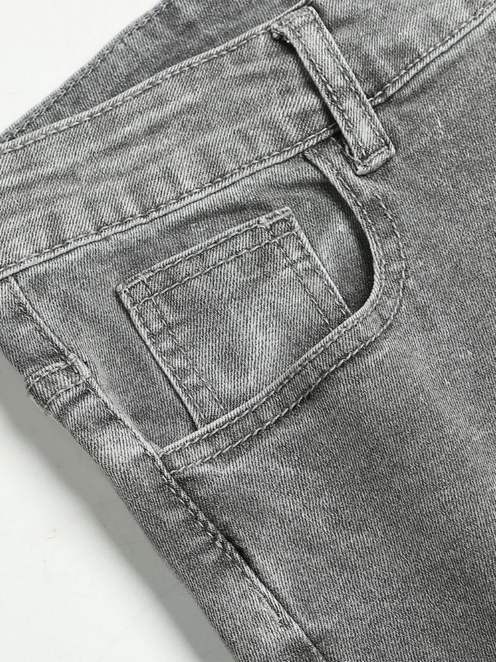 Potloodbroek Effen Zak Met Rits Casual Jeans Heren