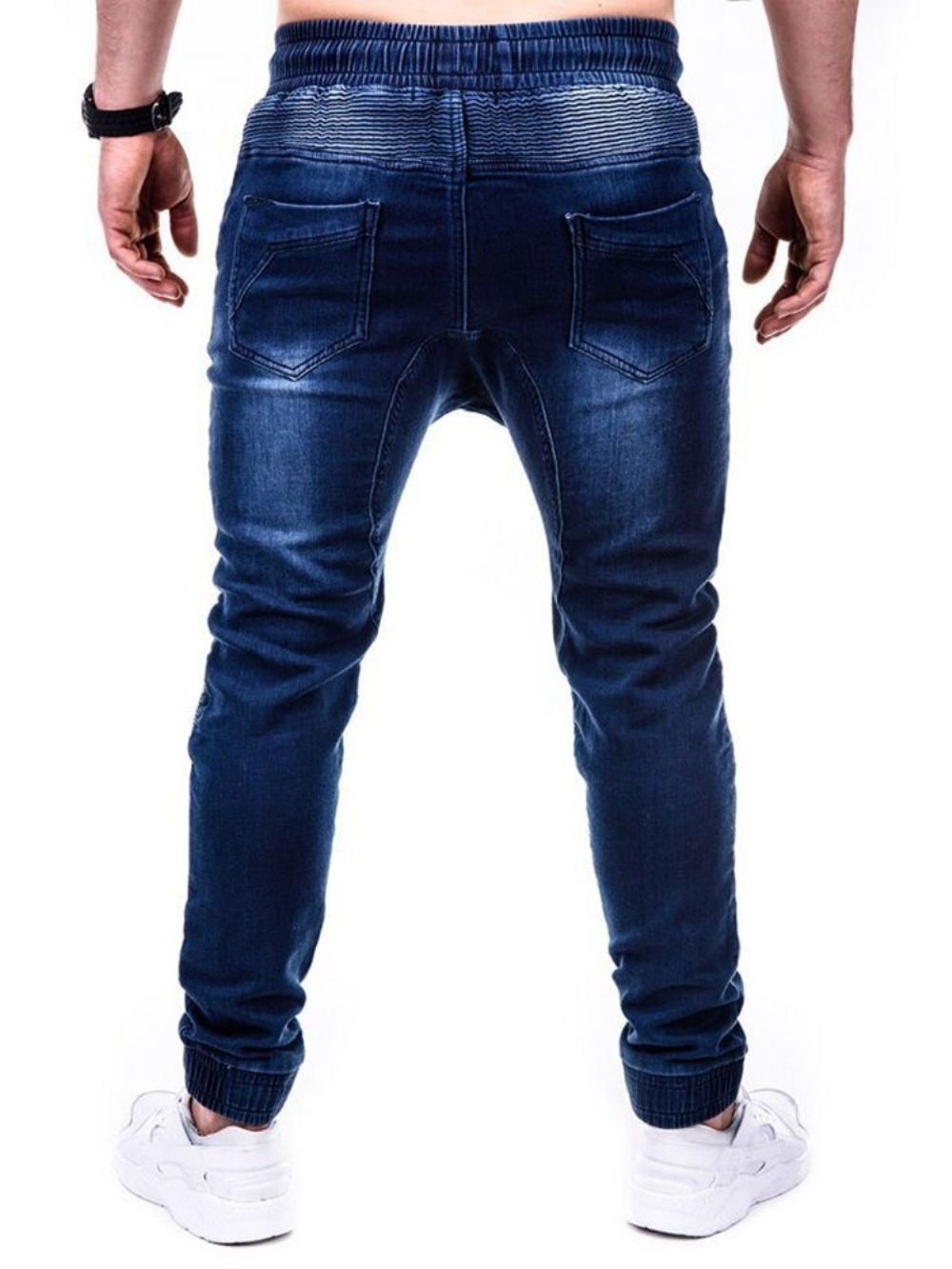 Potloodbroek Gedragen Hiphop-Jeans Heren Met Middelhoge Taille