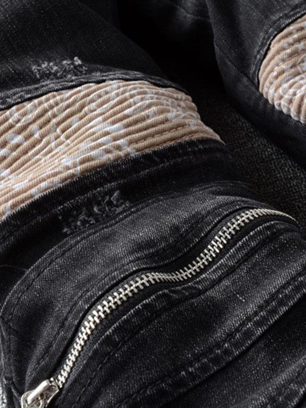 Potloodbroek Met Kleurvlakken Gedragen Europese Jeans Met Middelhoge Taille