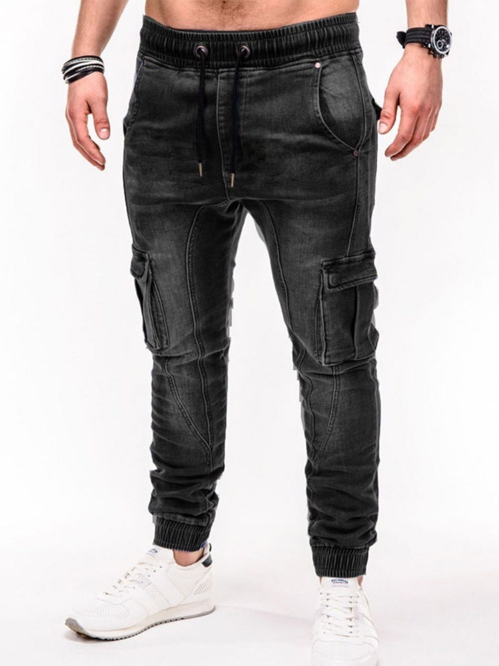 Potloodbroek Met Zak En Casual Jeans Met Middelhoge Taille