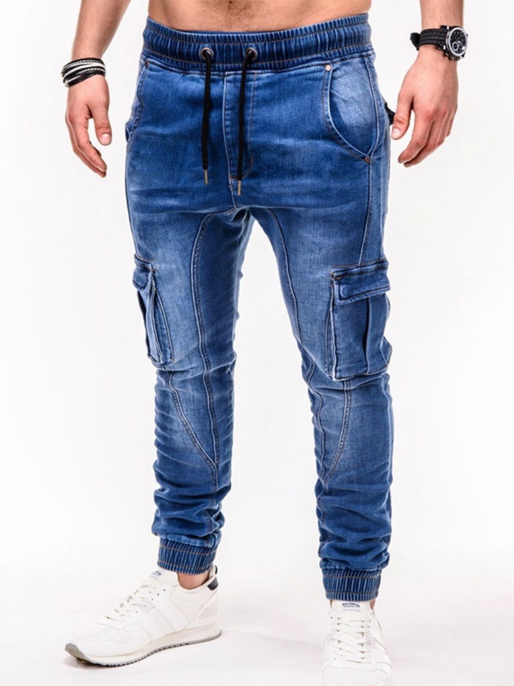 Potloodbroek Met Zak En Casual Jeans Met Middelhoge Taille