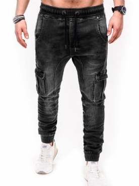 Potloodbroek Met Zak En Casual Jeans Met Middelhoge Taille