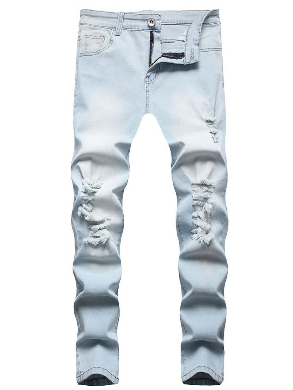 Potloodbroek Rits Casual Rits Herenjeans Over De Volledige Lengte