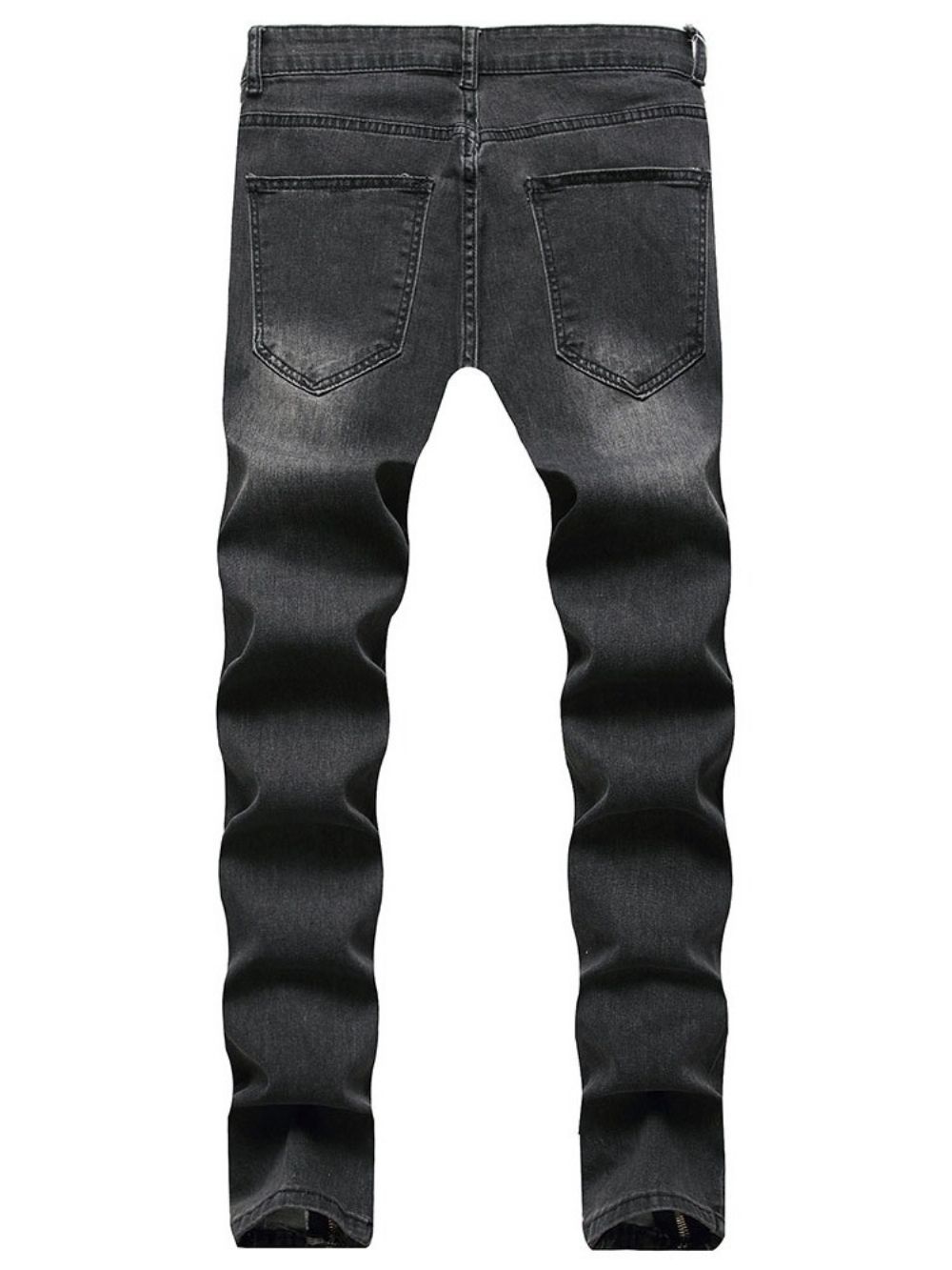 Potloodbroek Versleten Herenjeans Met Halfhoge Taille En Rits