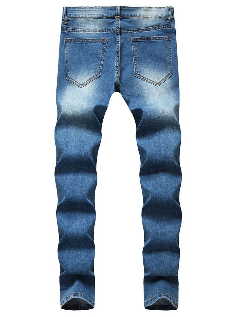 Potloodbroek Versleten Jeans Met Hoge Taille En Rits