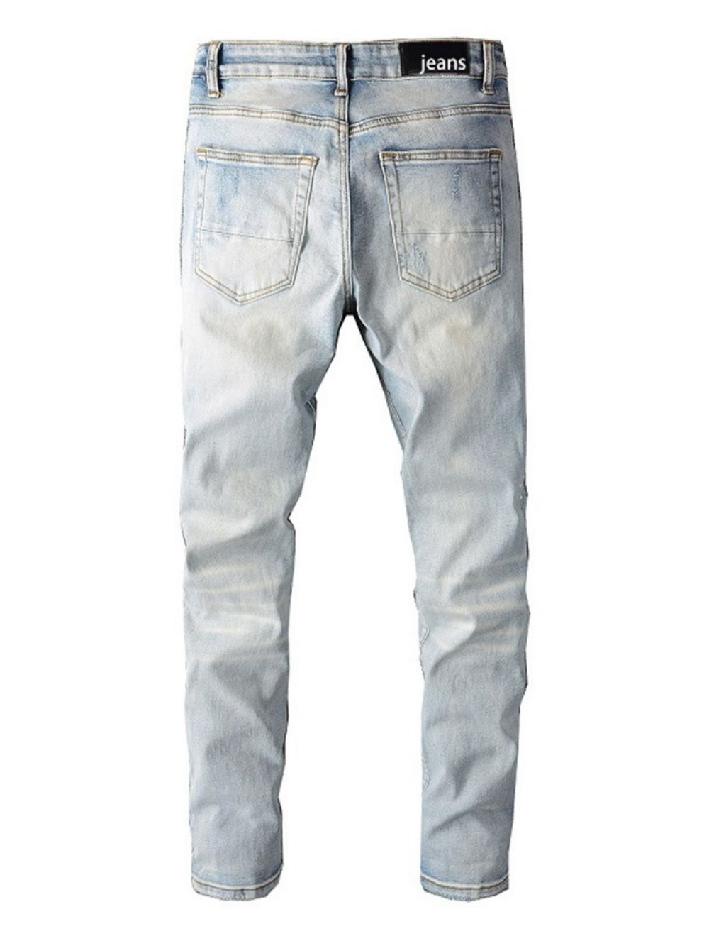 Recht Gedragen Europese Casual Jeans Met Middelhoge Taille