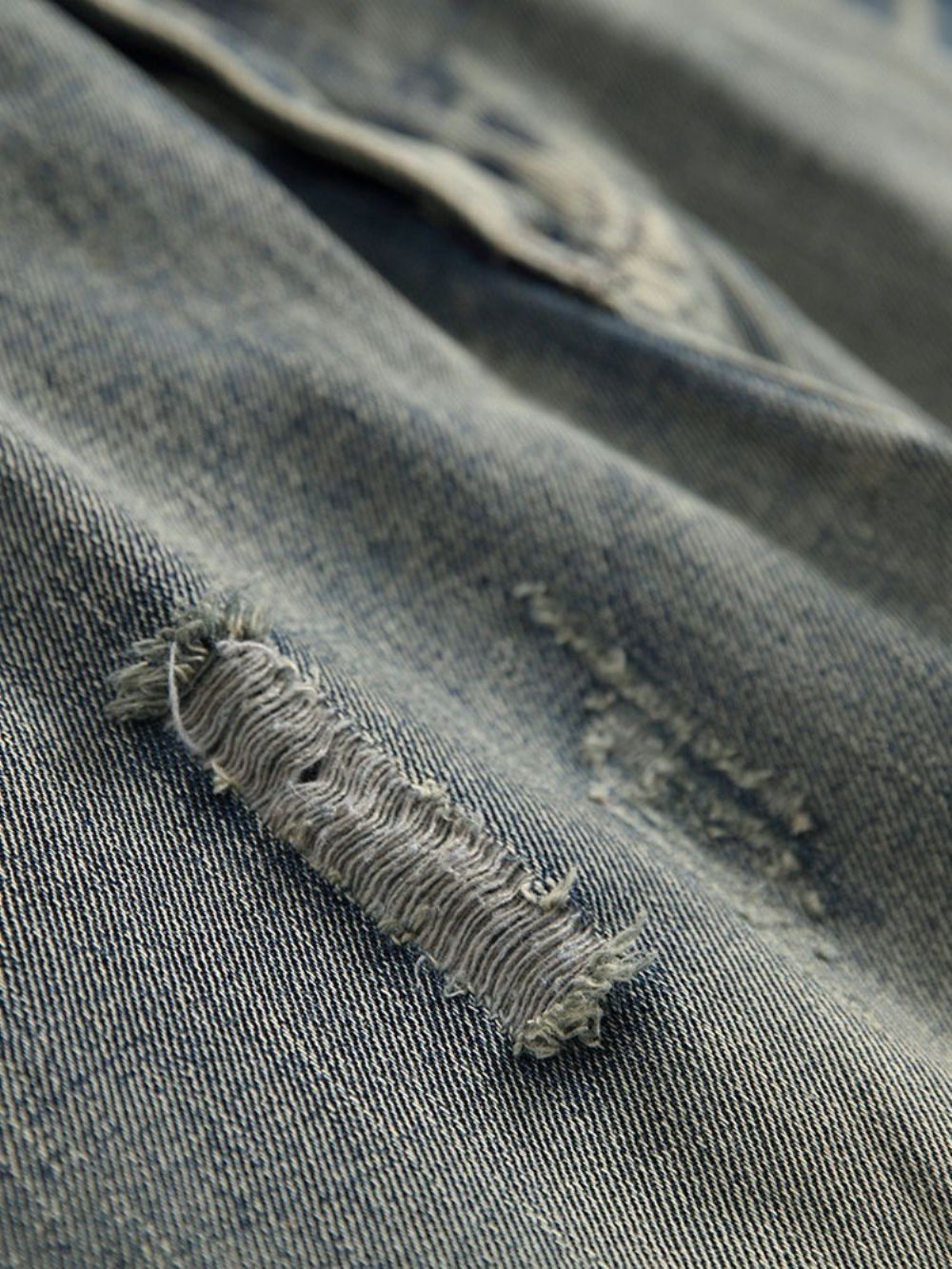 Rechte Casual Jeans Met Rits En Effen Gaten