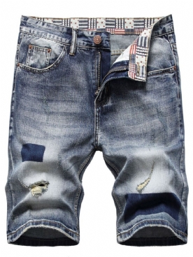 Rechte Hete Uitverkoop Jeans Met Midden Taille En Ritssluiting