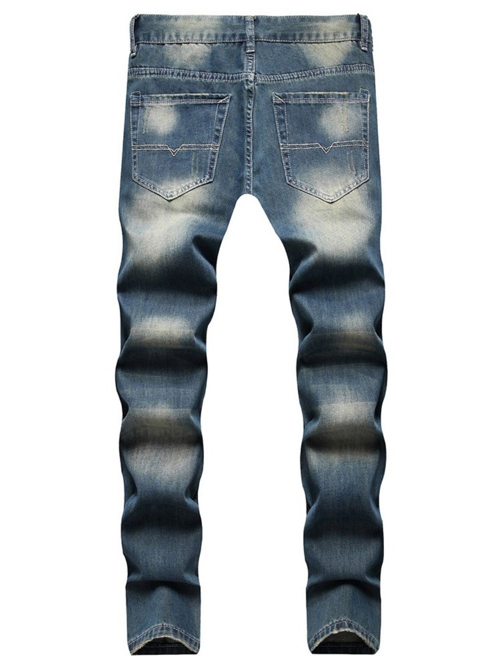 Rechte Hiphop-Jeans Met Rits En Print