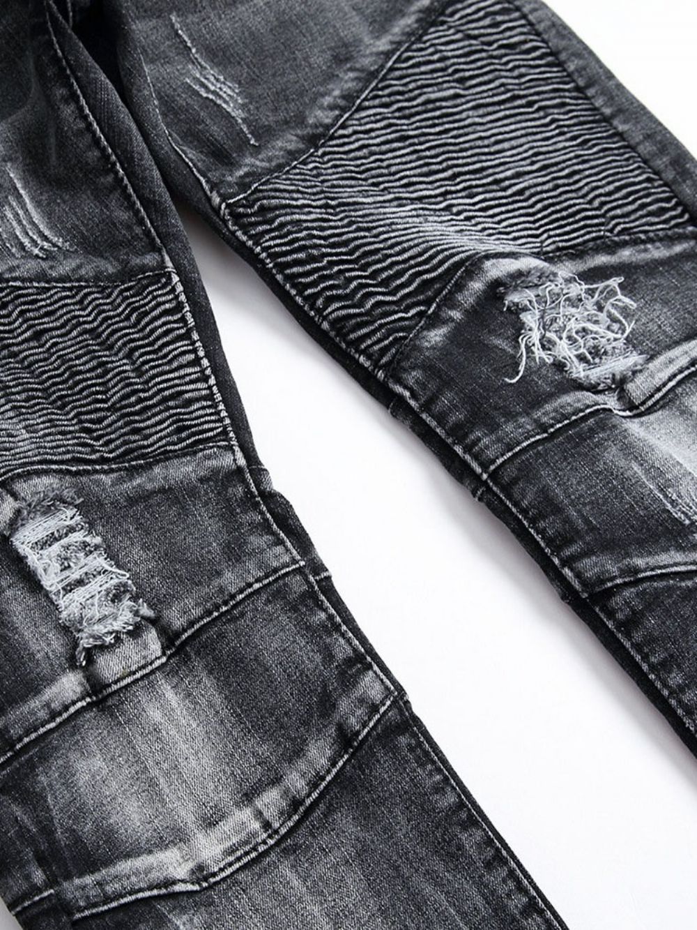 Rechte Micro-Elastische Herenjeans Met Rechte Ritssluiting