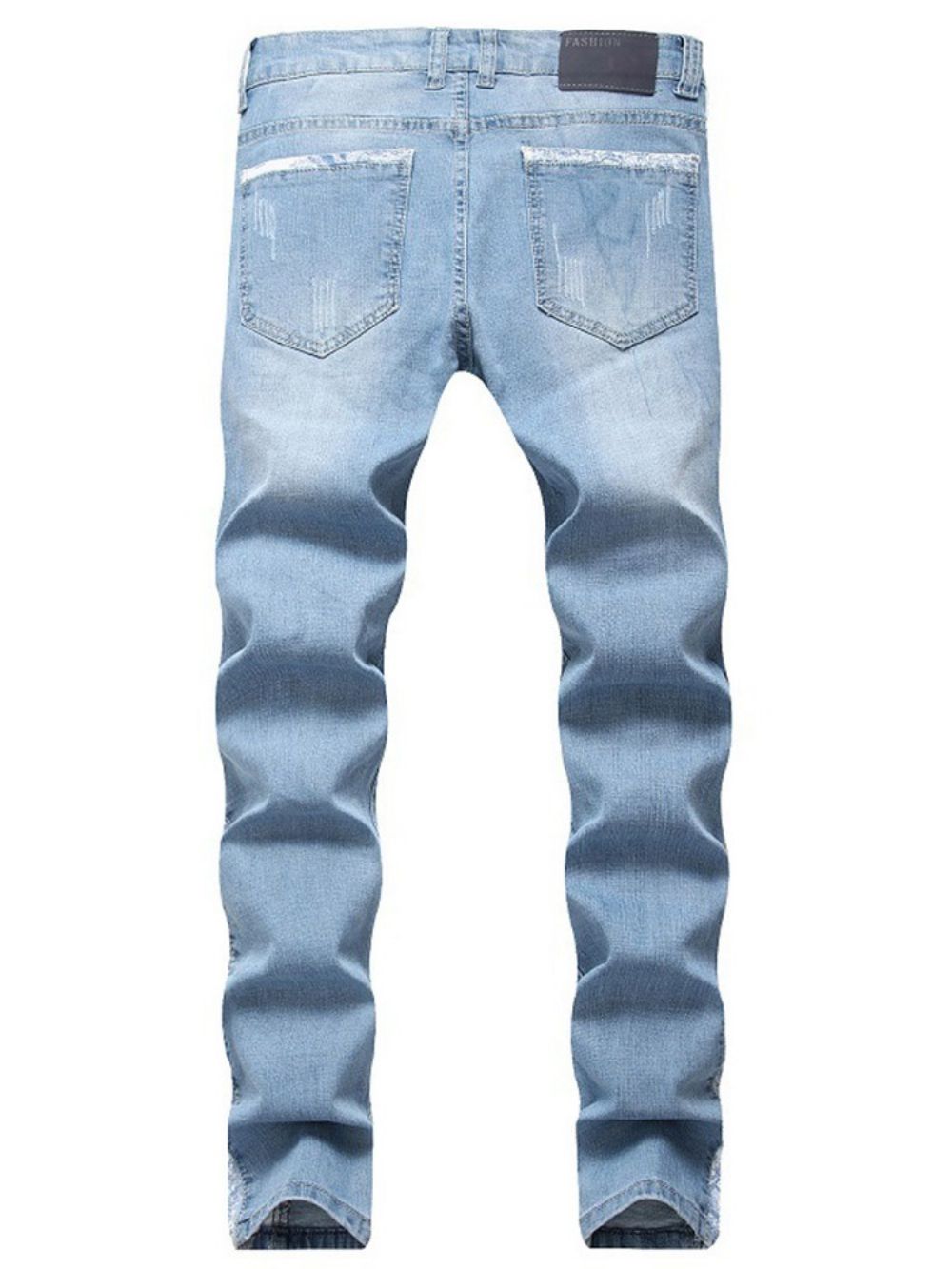 Versleten Herenjeans Met Middelhoge Taille Met Kleurvlakken