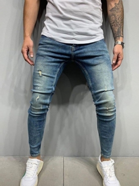 Versleten Potlood Broek Europese Rits Jeans