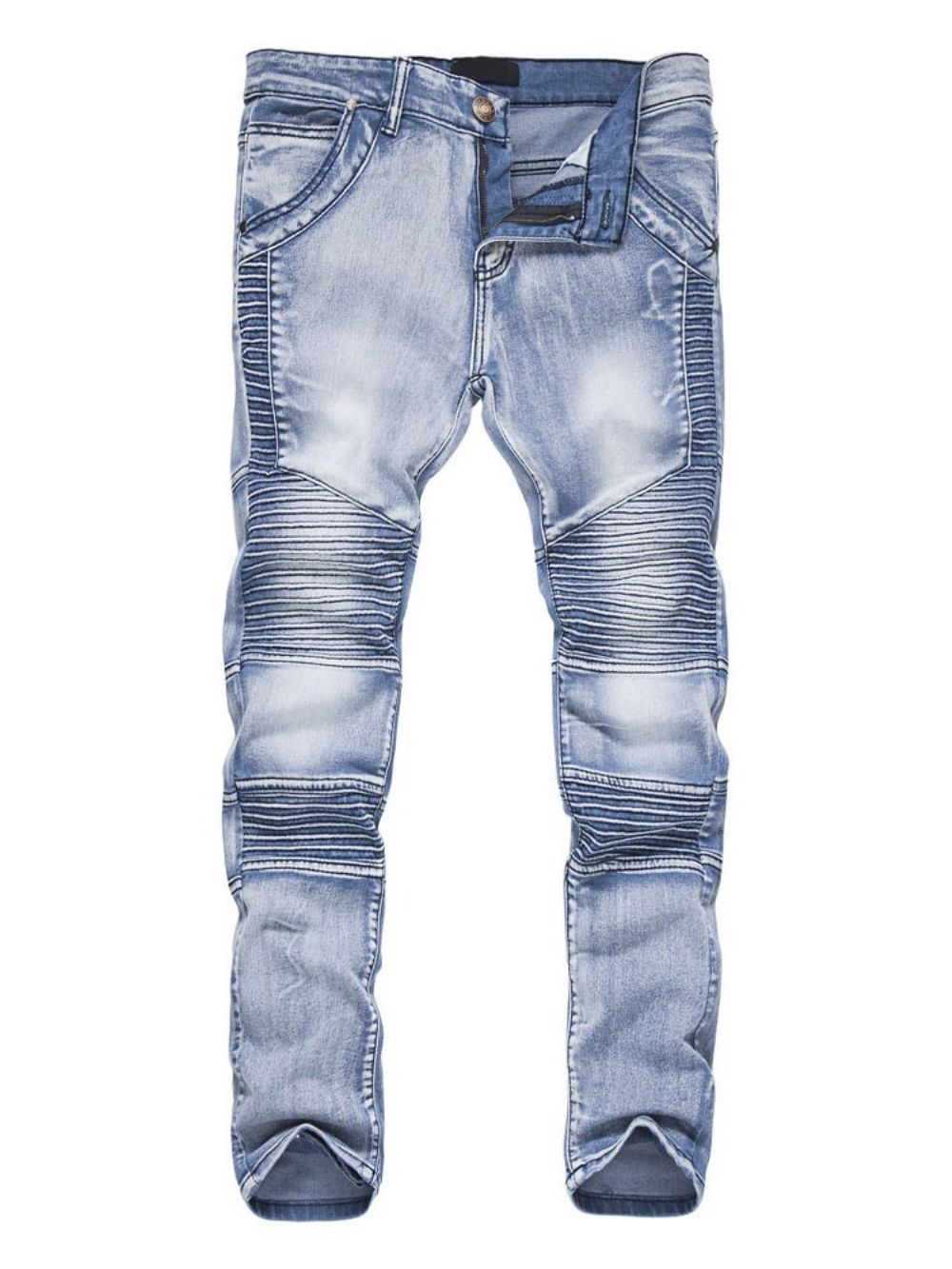 Versleten Potloodbroek Casual Jeans Met Middelhoge Taille