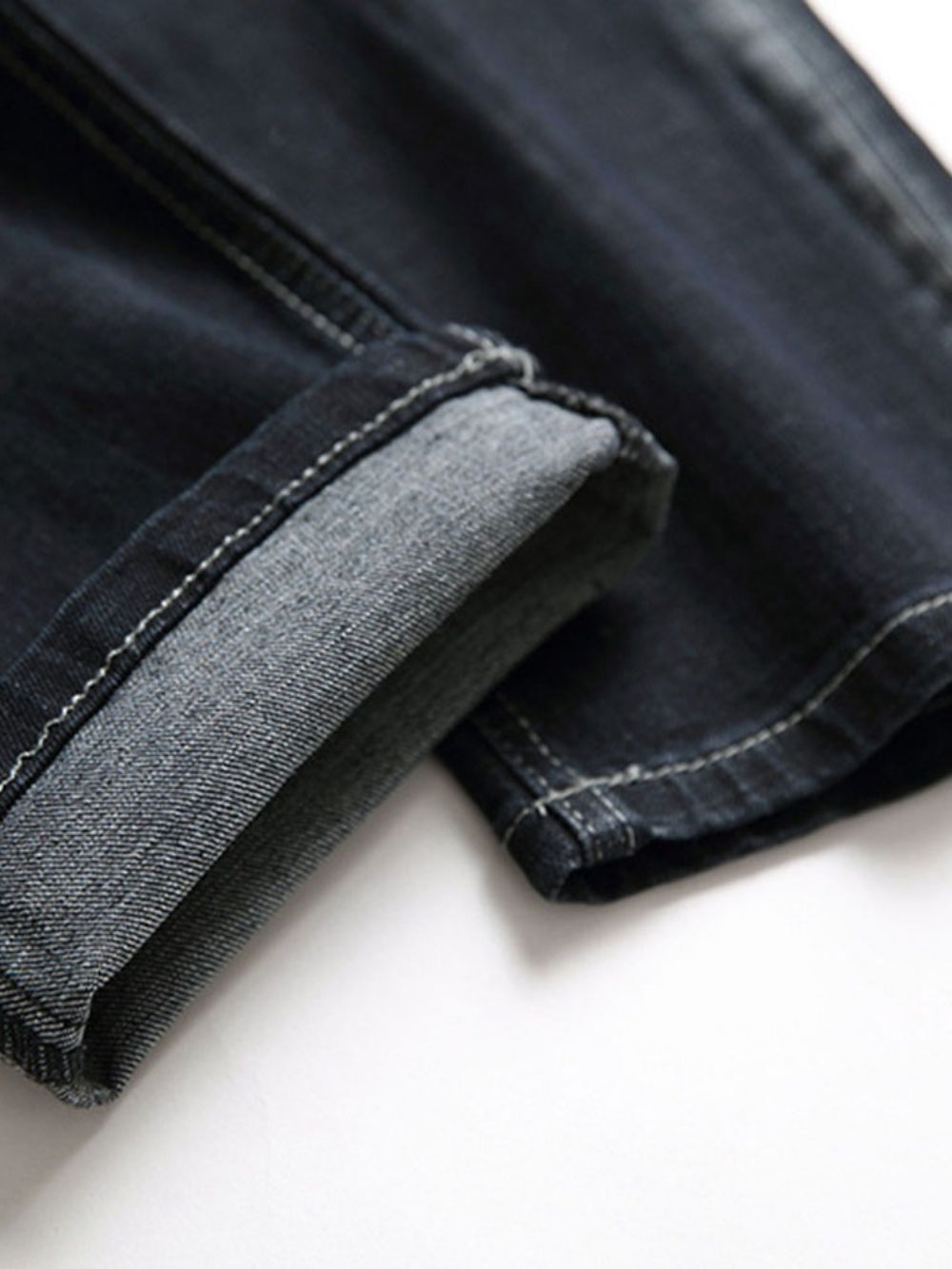 Versleten Rechte Jeans Met Halfhoge Taille En Rits