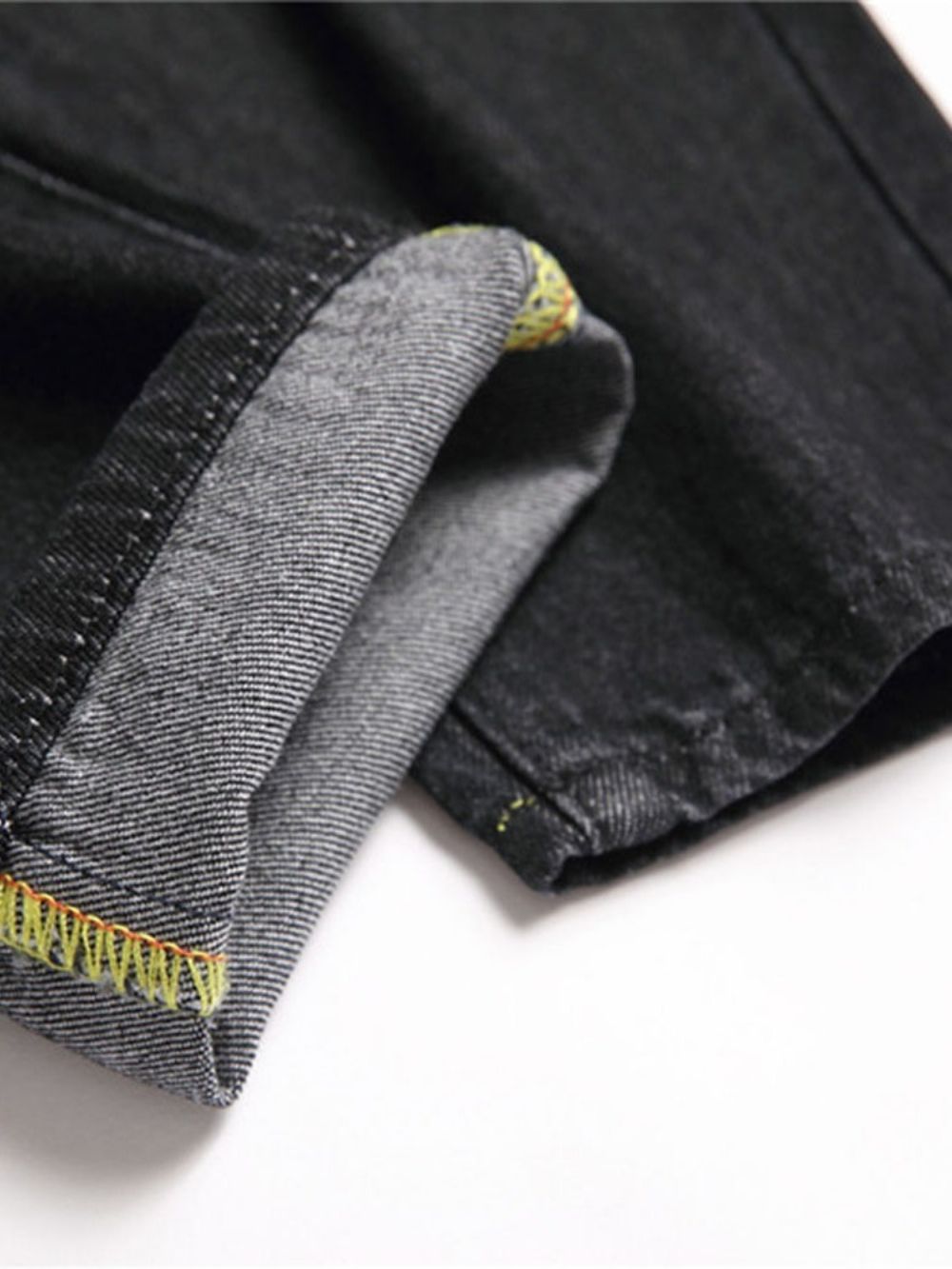 Zwarte Herenjeans Met Rechte Opening En Casual Rits