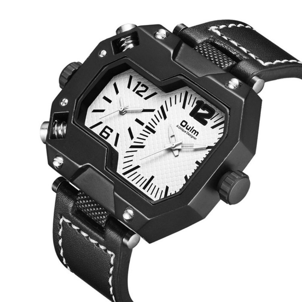 Glazen Quartz Lederen Horloge