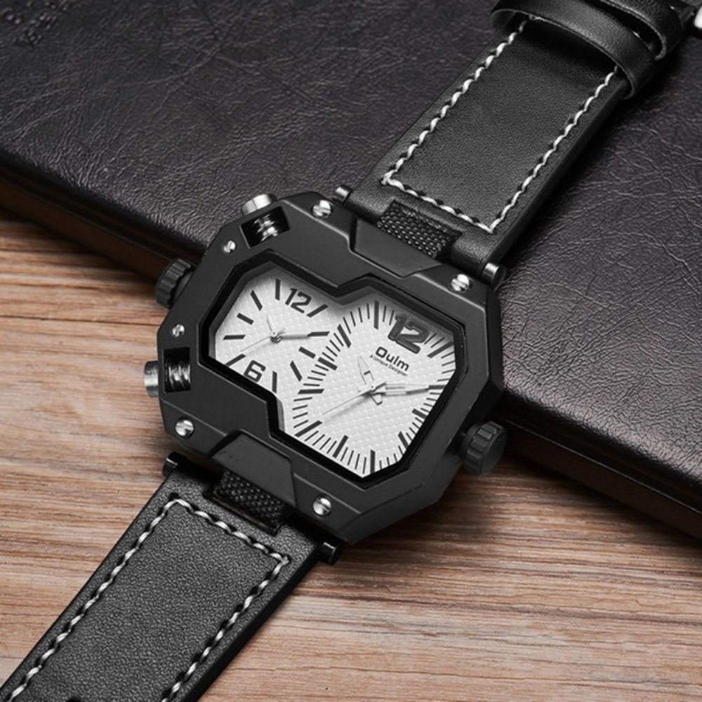 Glazen Quartz Lederen Horloge