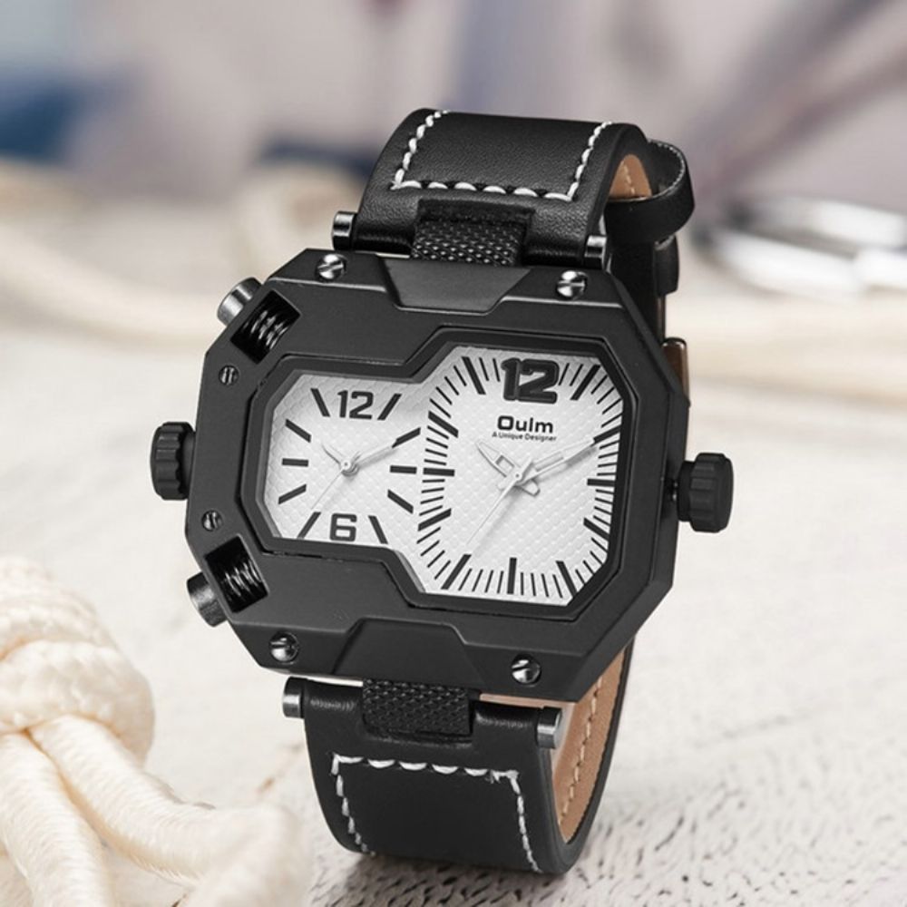 Glazen Quartz Lederen Horloge